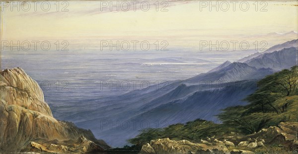 The Plains of Lombardy from Monte Generoso, 1880. Artist: Edward Lear.