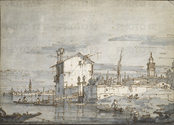 An Island in the Lagoon, early 18th century. Artist: Canaletto.