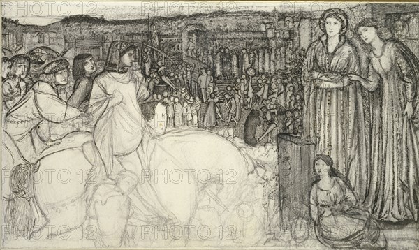 Gualdrada Donati presenting her Daughter to Buondelmente, c1850s. Artist: Sir Edward Coley Burne-Jones.