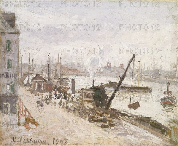 Quayside at Le Havre, 1903. Artist: Camille Pissarro.