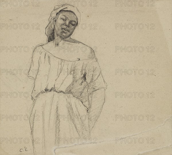 Study of a negress, c1860. Artist: Camille Pissarro.