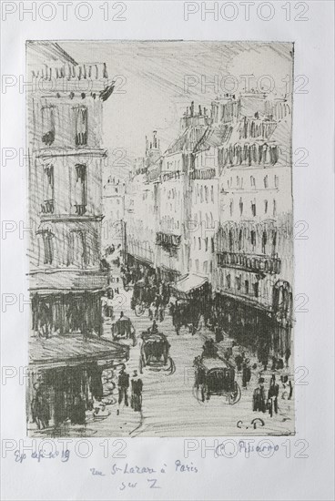 Rue Saint-Lazare, Paris, 1897. Artist: Camille Pissarro.