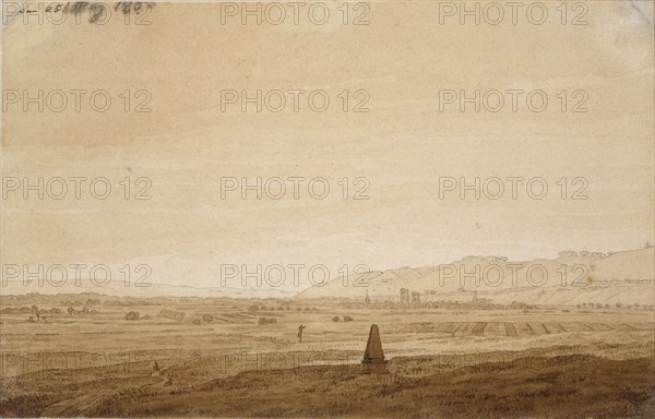 Landscape with an Obelisk, 1803. Artist: Caspar David Friedrich.