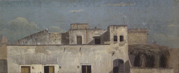 Rooftops in Naples, 1782. Artist: Thomas Jones.