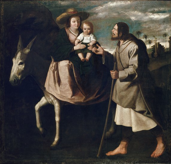 The Flight into Egypt, late 1630s. Artist: Francisco de Zurbaran.