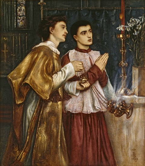 Two Acolytes Censing: Pentecost, 1863. Artist: Simeon Solomon.