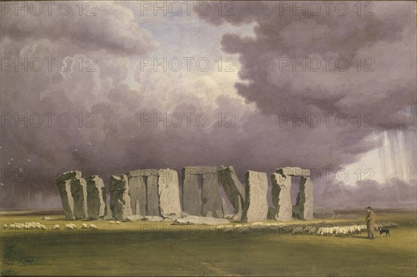 Stonehenge: Stormy Day, 1846. Artist: William Turner.