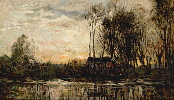 Evening at Bas Meudon, 1874. Artist: Charles Francois Daubigny.