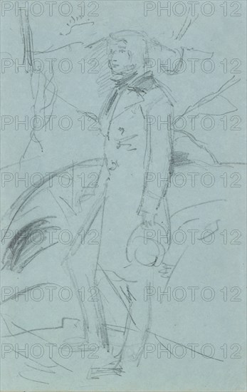 Preliminary Sketch for the Portrait of John Ruskin, 1853-1854. Artist: John Everett Millais.