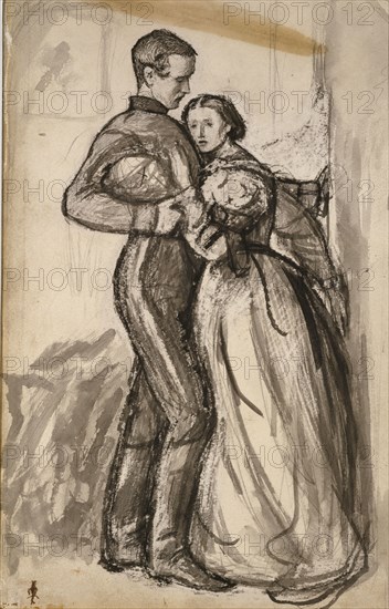 Study for 'The Black Brunswicker', 1859. Artist: John Everett Millais.