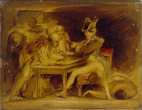 Nelson sealing the Copenhagen letter, c1835. Artist: David Wilkie.