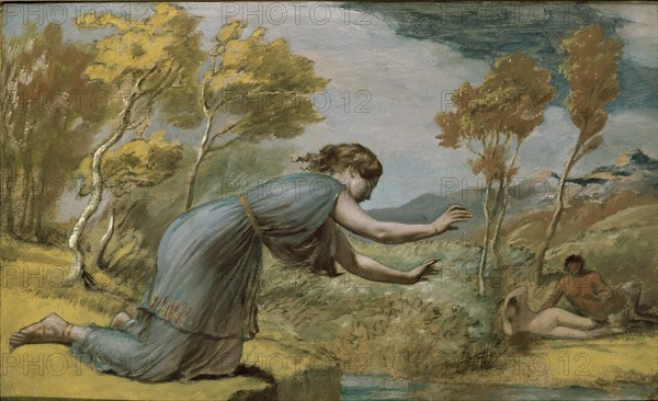 Psyche at the Stream, mid 19th century. Artist: Edward Calvert.