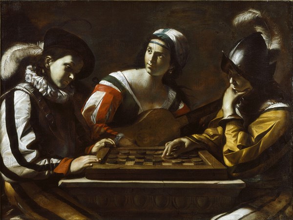 The Game of Draughts, 1630s. Artist: Mattia Preti.