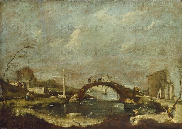 Capriccio Landscape, mid 18th century. Artist: Francesco Guardi.