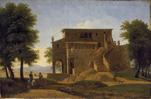 An Italian Villa, early 19th century. Artist: Jean-Victor Bertin.