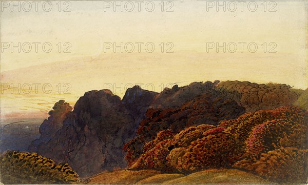 Yellow Twilight, c1830. Artist: Samuel Palmer.