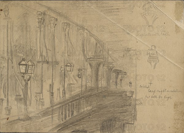 Study of London Bridge, 1863. Artist: William Holman Hunt.