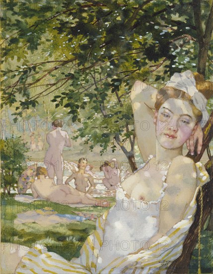 Bathers in the Sun, 1930. Artist: Konstantin Somov.