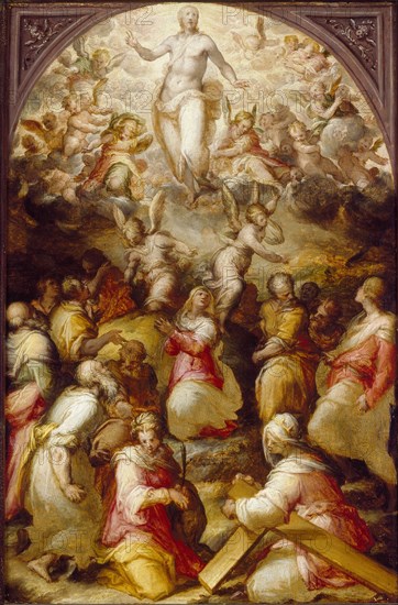 Christ in Glory with SS Agnes and Helena, commissioned 1571. Artist: Giovanni Battista Naldini.