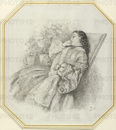 Georgina Hannay, 1859. Artist: John Brett.