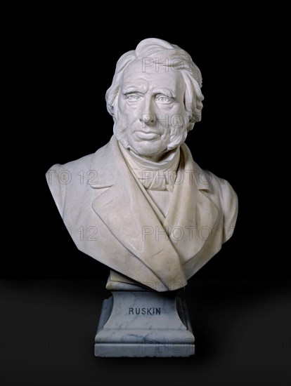 Portrait Bust of John Ruskin, 1881. Artist: Joseph Edgar Boehm.