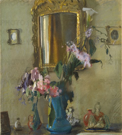 Still Life: An Interior, 1931. Artist: Konstantin Somov.