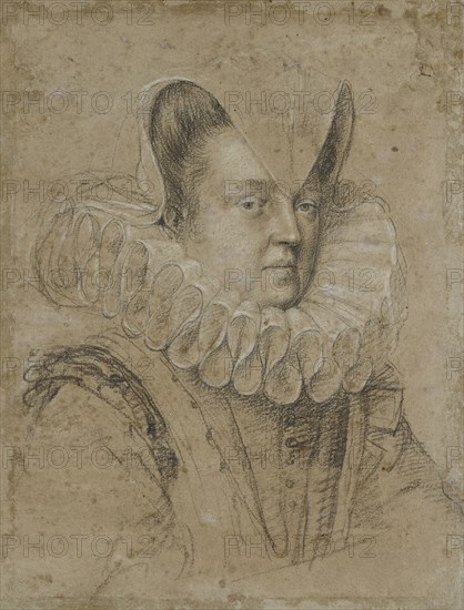 Portrait of Margherita, Duchess of Ferrara, early 17th century Artist: Ottavio Mario Leoni.