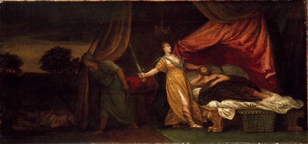 Judith about to kill Holofernes, c16th century. Artist: Unknown.