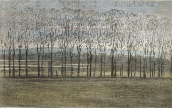 View from Merton College, 28 February 1791. Artist: John Baptist Malchair.