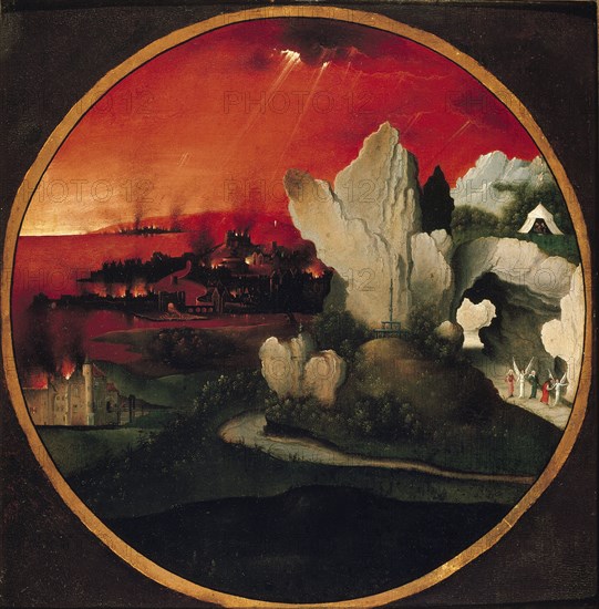 Landscape with the Destruction of Sodom and Gomorrah, 1520. Artist: Unknown.