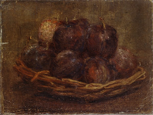 A Basket of Plums, 1869. Artist: Henri Fantin-Latour.