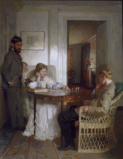 The Chess Players, pre 1902. Artist: William Newenham Montague Orpen.