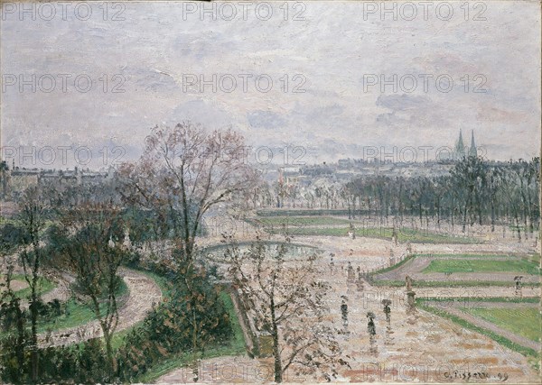 The Tuileries Gardens, Rainy Weather, 1899. Artist: Camille Pissarro.