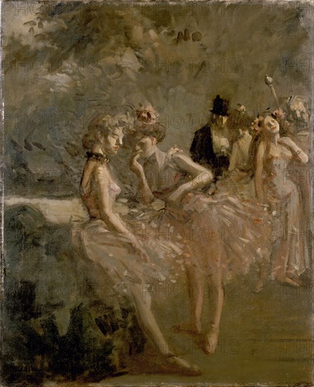 Scene in the Wings of a Theatre, c1870-1900. Artist: Jean Louis Forain.