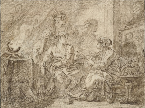 The Invention of Drawing, mid 18th century. Artist: Francois Boucher.