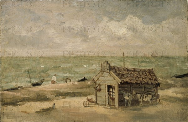 A Fisherman's Hut by the Sea, early 19th century. Artist: Thomas Churchyard.