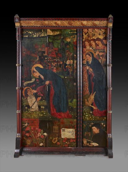 Prioress's Tale Wardrobe, 1859. Artists: Sir Edward Coley Burne-Jones, Philip Webb.