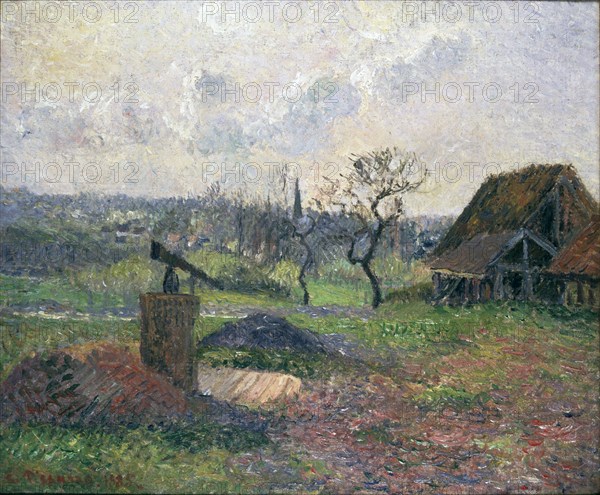 Brick Kiln at Eragny, 1885. Artist: Camille Pissarro.