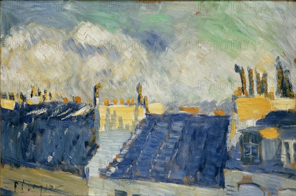 Blue Roofs, Paris, 1901. Artist: Pablo Picasso.