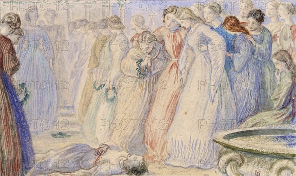 Iphis and Anaxarete, late 19th century. Artist: John Everett Millais.