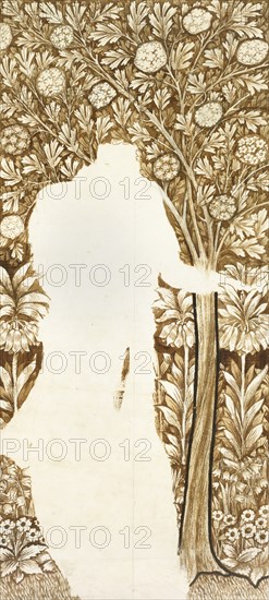 Design for a foliage background (unfinished), late 19th century. Artist: William Morris.