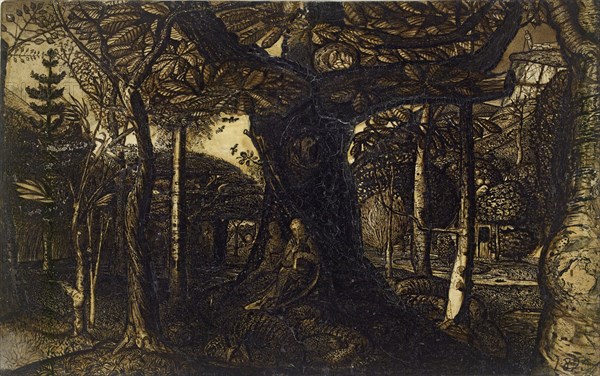 The Skirts of a Wood, 1825. Artist: Samuel Palmer.