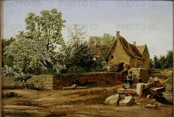 View of Marston, near Oxford, early 19th century. Artist: William Turner.