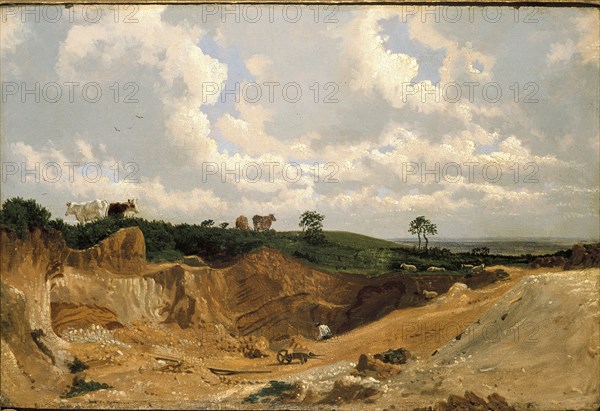Gravel Pit on Shotover Hill, near Oxford, c1818. Artist: William Turner.