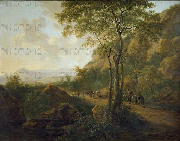 Italianate Landscape with Muleteers, c1629-1652. Artist: Jan Dirksz Both.