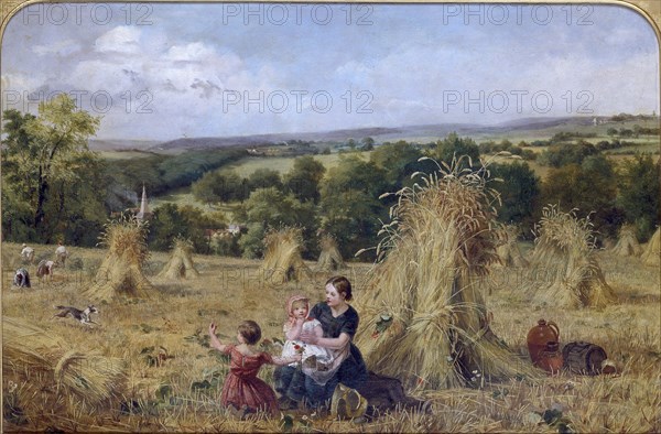 The Harvest Field, 1857-1858. Artist: Oliver Lupton.