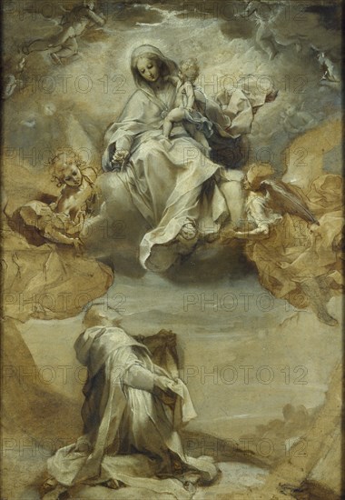 St Dominic de Guzman receiving the Rosary, c1588. Artist: Federico Barocci.