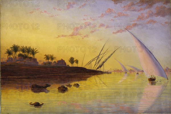 View on the Nile, 1855. Artist: Thomas Seddon.