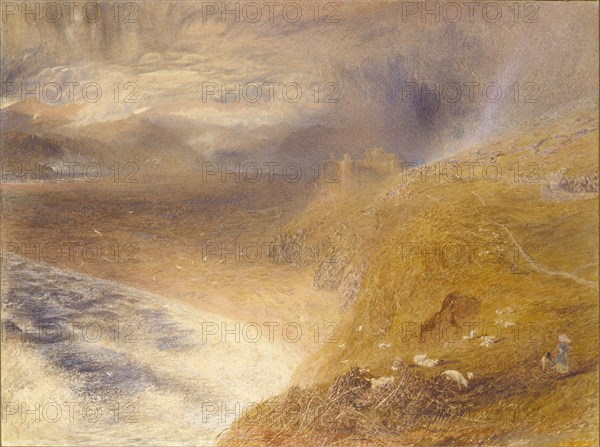 Harlech Castle, 1857. Artist: Alfred William Hunt.