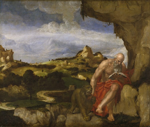 St Jerome in the Wilderness, mid 16th century. Artist: Lambert Sustris.